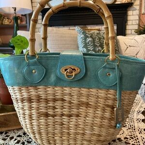 Maggie Barns wicker woven handbag like New